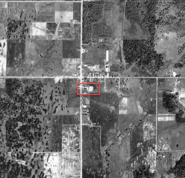 Mikado Drive-In Theatre - Mikado 1951 Aerial (newer photo)